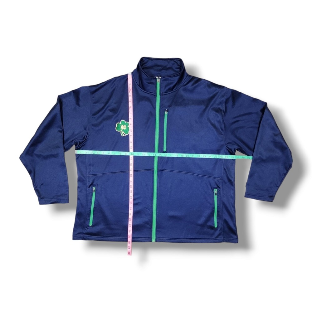 Rivalry Threads 91 Norte Dame Blue Embroidered Zip Up Light‎ Jacket Men's 2XL - Picture 3 of 14